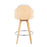 LumiSource Ahoy Counter Stool, Set of 2, Cream/Chrome/Bamboo