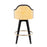 LumiSource Ahoy 26" Counter Stool, Set of 2, Black/Gold/Charcoal