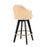 LumiSource Ahoy 26" Counter Stool, Set of 2, Black/Gold/Cream