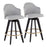 LumiSource Ahoy2 26" Counter Stool, Set/2, BK/Gold/GY - B26-AHOY2-SWVGBKNALGY2