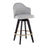 LumiSource Ahoy2 26" Counter Stool, Set of 2, Black/Gold/GY