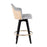 LumiSource Ahoy2 26" Counter Stool, Set of 2, Black/Gold/GY