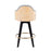 LumiSource Ahoy2 26" Counter Stool, Set of 2, Black/Gold/GY