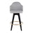 LumiSource Ahoy2 26" Counter Stool, Set of 2, Black/Gold/GY