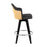 LumiSource Ahoy 26" Counter Stool, Set of 2, Black/Chrome/Charcoal