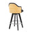 LumiSource Ahoy 26" Counter Stool, Set of 2, Black/Chrome/Charcoal