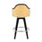 LumiSource Ahoy 26" Counter Stool, Set of 2, Black/Chrome/Charcoal
