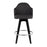 LumiSource Ahoy 26" Counter Stool, Set of 2, Black/Chrome/Charcoal