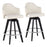 LumiSource Ahoy 26" Counter Stool, Set/2, Black/CH/Cream - B26-AHOY2-SWVRBKNACR2