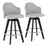 LumiSource Ahoy2 26" Counter Stool, Set/2, Black/CH/GY - B26-AHOY2-SWVRBKNALGY2