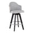 LumiSource Ahoy2 26" Counter Stool, Set of 2, Black/Chrome/GY