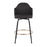 LumiSource Ahoy Counter Stool, Set of 2, Black/GD/Chrome/BAM