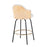 LumiSource Ahoy Counter Stool, Set of 2, Black/Gold/CM/BAM