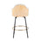 LumiSource Ahoy Counter Stool, Set of 2, Black/Gold/CM/BAM