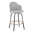 LumiSource Ahoy Counter Stool, Set of 2, Black/Gold/GY/BAM