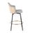 LumiSource Ahoy Counter Stool, Set of 2, Black/Gold/GY/BAM