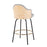 LumiSource Ahoy Counter Stool, Set of 2, Black/Gold/GY/BAM