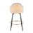 LumiSource Ahoy Counter Stool, Set of 2, Black/Gold/GY/BAM
