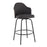 LumiSource Ahoy Counter Stool, Set of 2, Black/Charcoal/Bamboo