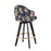 LumiSource Ahoy 26" Counter Stool, Set of 2, Black/Gold