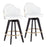 LumiSource Ahoy 26" Counter Stool, Set/2, BK/Gold/White - B26-AHOYFLOR2-SWVGBKW2