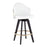 LumiSource Ahoy 26" Counter Stool, Set of 2, Black/Gold/White