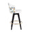 LumiSource Ahoy 26" Counter Stool, Set of 2, Black/Gold/White