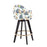 LumiSource Ahoy 26" Counter Stool, Set of 2, Black/Gold/White