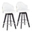 LumiSource Ahoy 26" Counter Stool, Set/2, BK/CH/WH/FL - B26-AHOYFLOR2-SWVRBKW2