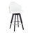 LumiSource Ahoy 26" Counter Stool, Set of 2, Black/Chrome/WH/FL