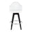LumiSource Ahoy 26" Counter Stool, Set of 2, Black/Chrome/WH/FL