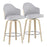 LumiSource Ahoy Counter Stool, Set/2, Natural/GY/CH - B26-AHOYGRT-R2NANALGY2