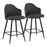 LumiSource Ahoy 26" Counter Stool, Set/2, BK/CHAR - B26-AHOYUP-55SWVX2BKCHAR2