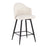 LumiSource Ahoy UP 26" Counter Stool, Set of 2, Black/Cream