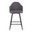 LumiSource Ahoy 26" Counter Stool, Set of 2, Black/Grey