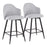 LumiSource Ahoy 26" Counter Stool, Set/2, Black/Lt GY - B26-AHOYUP-55SWVX2BKLGY2