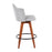 LumiSource Ahoy Counter Stool, Set of 2, Wal Bamboo/Lt GY/Black