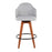 LumiSource Ahoy Counter Stool, Set of 2, Wal Bamboo/Lt GY/Black