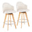LumiSource Ahoy Counter Stool, Set of 2, Cream/Chrome - B26-AHOYUP2-RNACR2