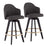 LumiSource Ahoy UP2 26" Counter Stool, Set/2, BK/GD/CH - B26-AHOYUP2-SWVGBKCH2