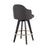 LumiSource Ahoy UP2 26" Counter Stool, Set of 2, Black/GD/Chrome