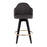 LumiSource Ahoy UP2 26" Counter Stool, Set of 2, Black/GD/Chrome
