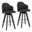 LumiSource Ahoy UP2 26" Counter Stool, Set/2, BK/CH/CH - B26-AHOYUP2-SWVRBKCH2