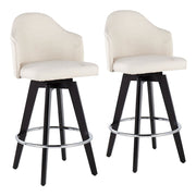 LumiSource Ahoy UP2 26" Counter Stool, Set/2, BK/CH/CM - B26-AHOYUP2-SWVRBKCR2