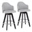 LumiSource Ahoy 26" Counter Stool, Set/2, Black/CH/GY - B26-AHOYUP2-SWVRBKLGY2