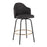 LumiSource Ahoy Counter Stool, Set of 2, Black/Gold/Charcoal