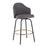 LumiSource Ahoy Counter Stool, Set of 2, Black/Gold/Grey