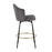LumiSource Ahoy Counter Stool, Set of 2, Black/Gold/Grey