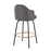 LumiSource Ahoy Counter Stool, Set of 2, Black/Gold/Grey