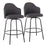 LumiSource Ahoy Counter Stool, Set/2, Black/Charcoal - B26-AHOYUPCLAIREQ2BKCHAR2
